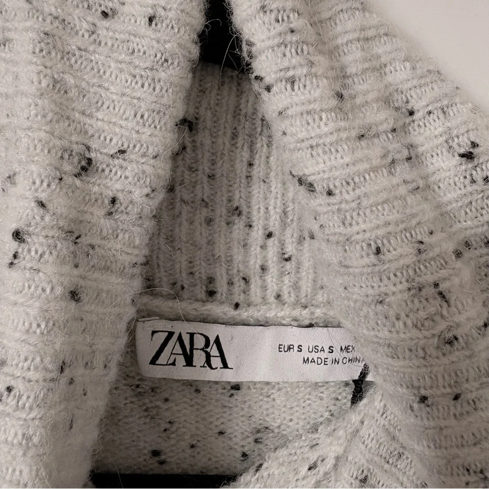 ZARA White polka dots Turtleneck Sweater - Picture 3 of 5